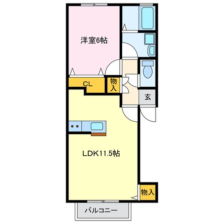 コーポラスメイプルの物件間取画像